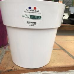 Pot Ceram Blanc D15